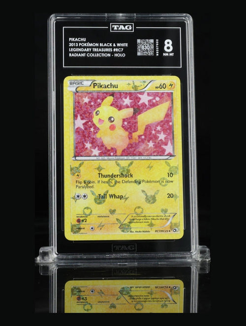 2013 Pokemon BW Legendary Treasures Radiant Coll Pikachu #RC7 Holo TAG 8 NM-MT