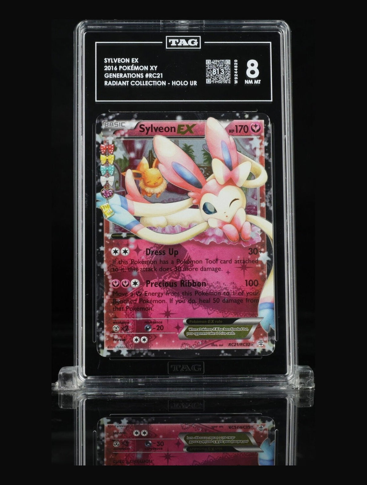 2016 Pokemon Generations Radiant Coll Sylveon EX #RC21 Holo UR TAG 8 NM-MT
