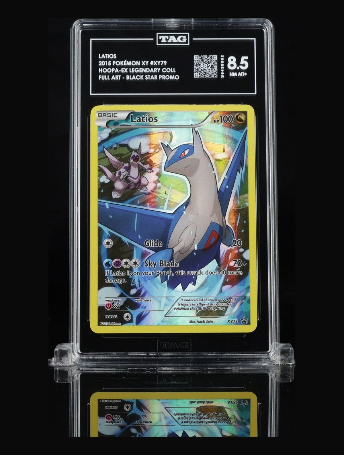 TAG 8.5 NM MT+ Latios XY79 Full Art Legendary Collection Promo Pokemon POP 15