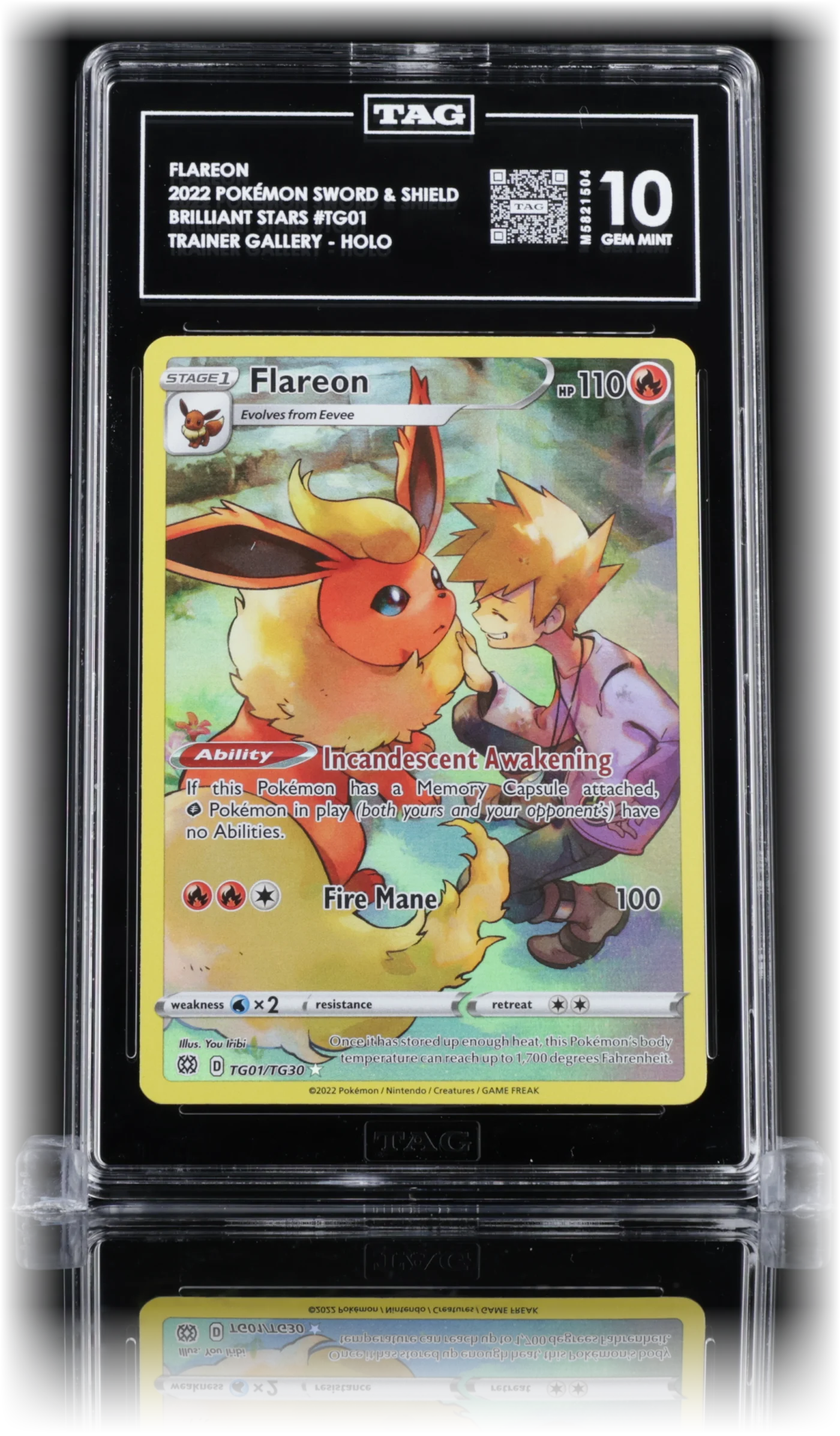 TAG 10 GEM MINT Flareon TG01, cert M5821504