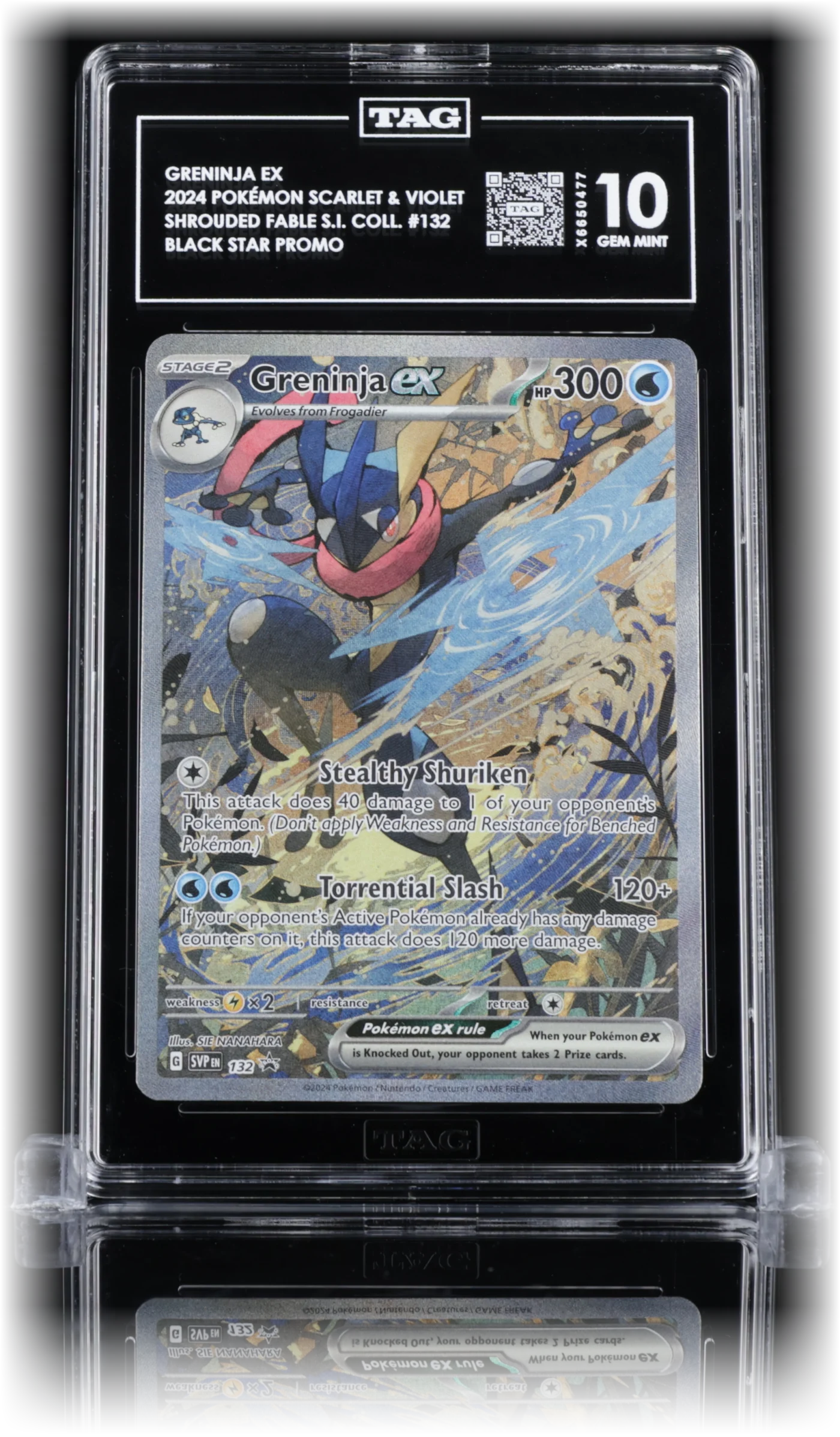 TAG 10 GEM MINT Greninja ex 132, cert X6650477