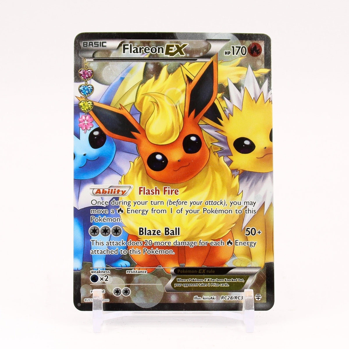 2016 Pokemon Generations RC Flareon EX #RC28 Full Art Ultra Rare TAG 8.5 NM-MT+