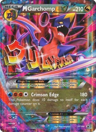 2016 Pokemon XY Black Star Promo M Garchomp EX #XY168 Ultra Rare TAG 7.5 NM+